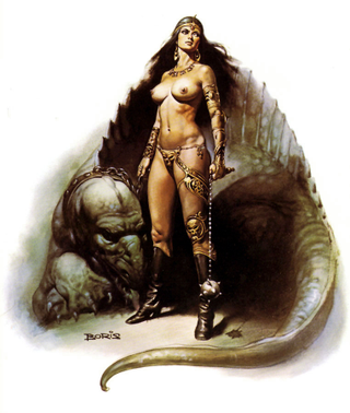 Illustration for article titled Boris Vallejo Is The Most Manly Illustrator In History (NSFW)